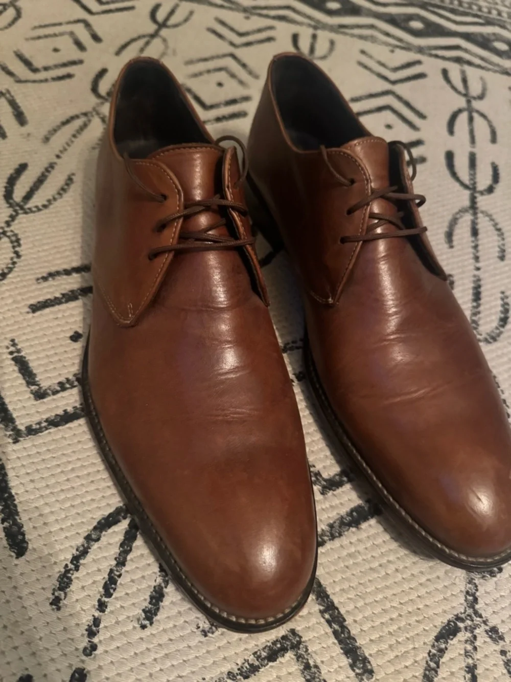 Men's Brown Leather Derby Shoes